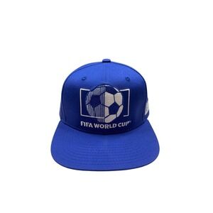 FIFA World Cup Snapback Hat Mens Blue 2026 Soccer Embroidered Flat Brim OSFM